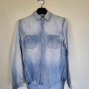 Life After Denim Shirt Mens Small Denim Jean Western Shirt